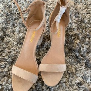 Madden NYC Nude Block Heel